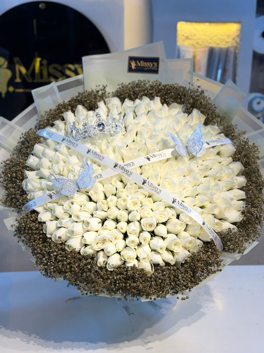 White roses mega giant