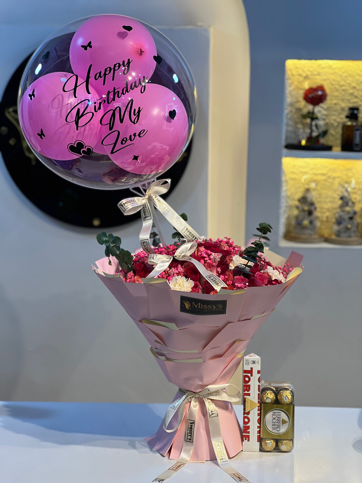Birthday package pinks