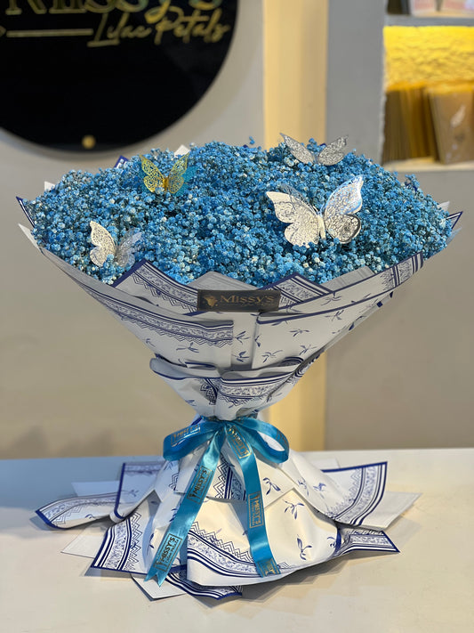 Blue baby’s breath