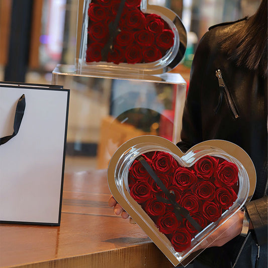 Heart Mirror Infinity Roses