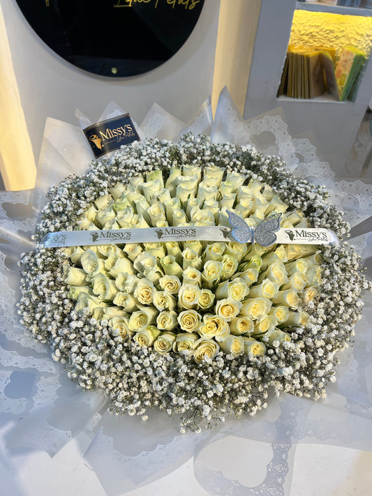 White bouquet feels