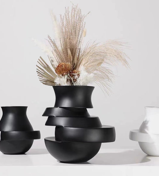 Set of handmade ceramic vase