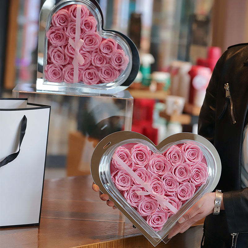 Heart Mirror Infinity Roses