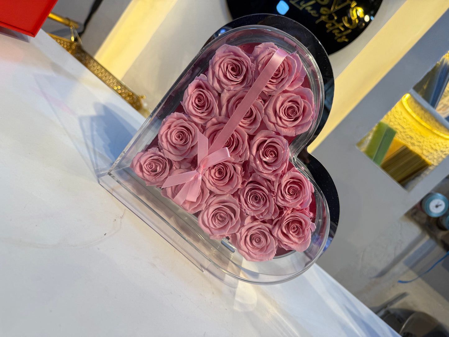 Heart Mirror Infinity Roses