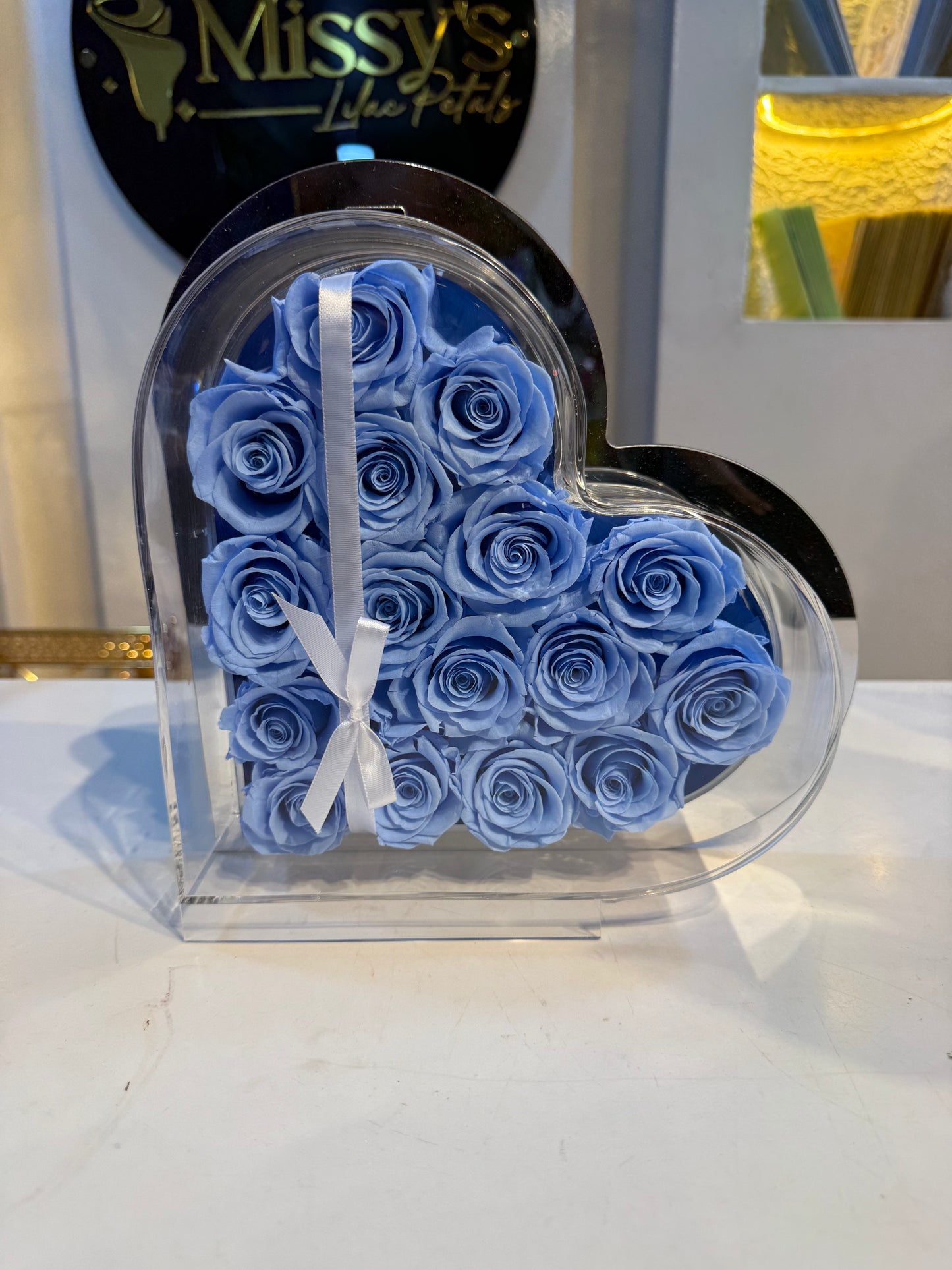 Heart Mirror Infinity Roses